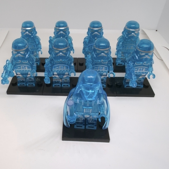 9 Minifigures- Star Wars Hologram Empire Army Darth Vader & Storm Troopers Set - Picture 2 of 7
